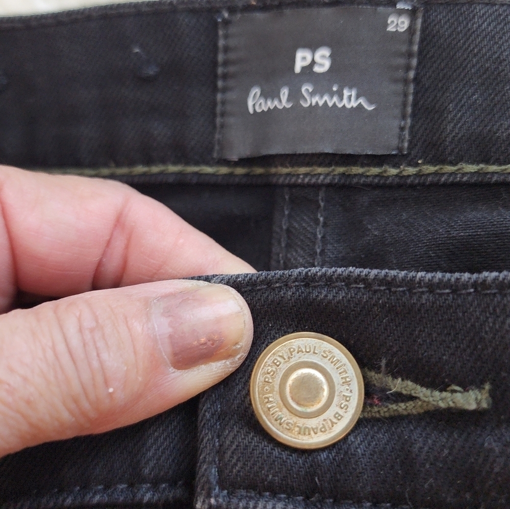 P.S PAUL SMITH straight-leg jeans Black Color Organic Cotton Men Size 29 - Picture 4 of 12